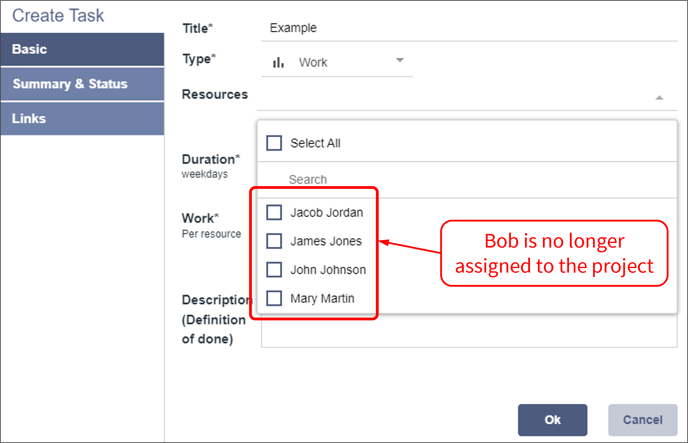 Admin - Projects - 6 - Unassigned resources in Playbook