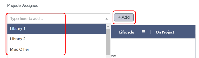 Admin - Resources and Users - 9a - Assign Projects