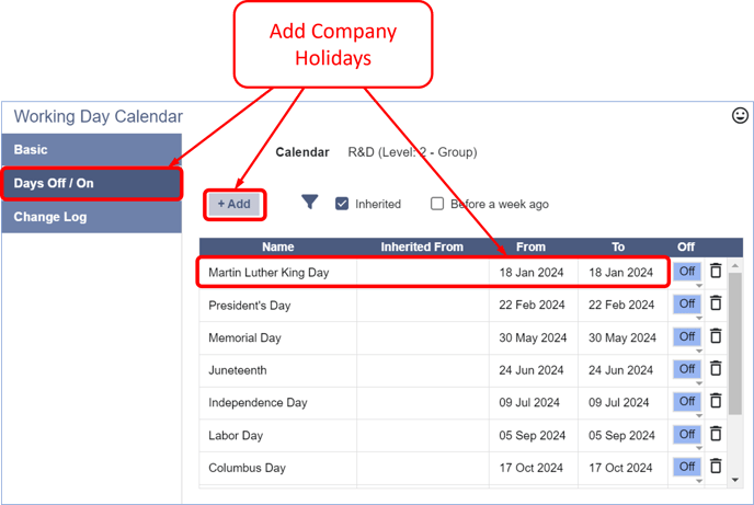 Jan 2024 - NWD Admin - 4 - Add Company Holidays