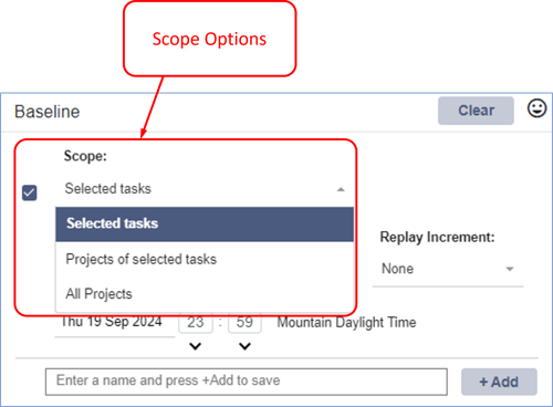 Sept 2024 - Baselines - 1 - Scope Options